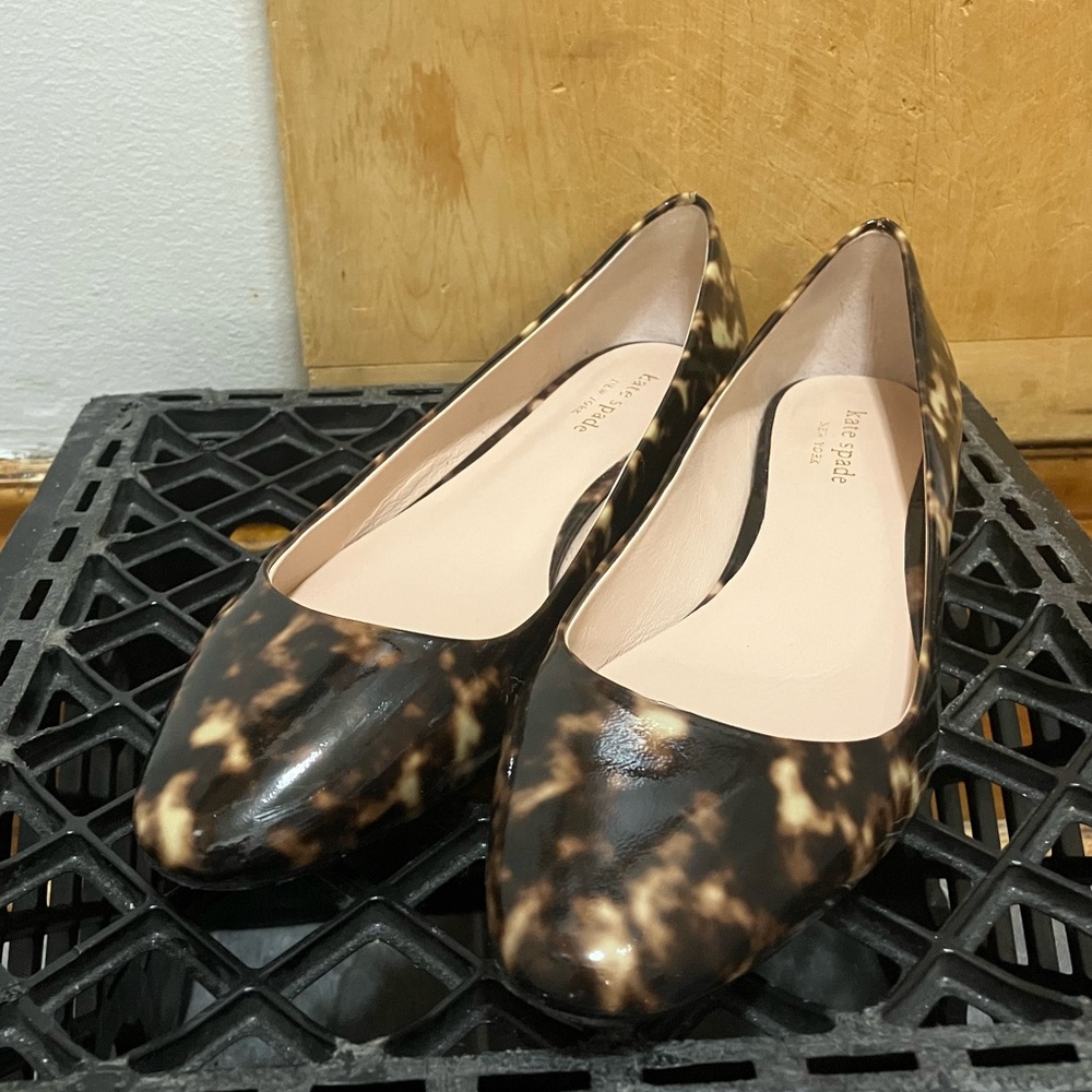 kate spade Tortoiseshell Patent Leather Ballet Flats